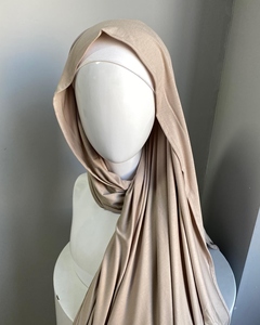Hijab en jersey de bambou écologique personnalisé, tissu recyclé respirant, châle pour femmes - Product Image 3