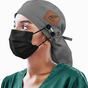Chapeaux d'infirmière ajustables en coton 100% avec imprimé de dessins animés, vente en gros, chapeaux d'uniforme médical respirants avec boutons - Product Image 6