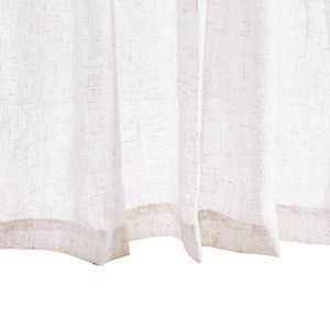 Cortinas de Lino Natural de 52 x 84 Pulgadas, Juego de 2 Paneles, Semitransparentes, con Filtro de Luz, Textura de Lino, con Bolsillo para Barra y Lengüetas Traseras - Product Image 3