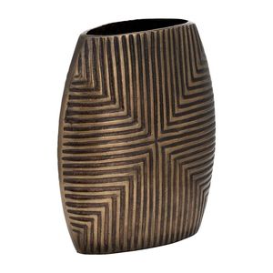 Vase à fleurs décoratif en métal doré fait main, centre de table de luxe pour décoration de mariage - Product Image 1