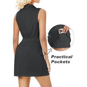 Ensemble de sport respirant et extensible pour femme, idéal pour le tennis, le golf et le pickleball, 2 pièces - Product Image 3