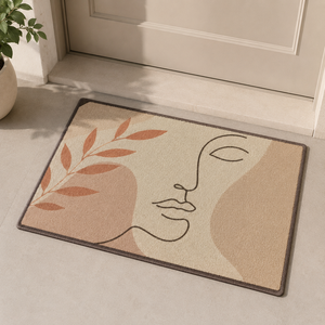 Tapis de porte en polypropylène 40x60cm, design moderne, antidérapant, fabriqué à la machine, motif abstrait, bordure en polypropylène, lavable, moyen - Product Image 4