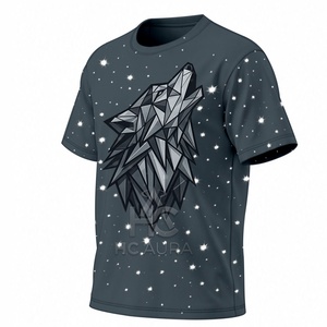 T-shirt Homme Premium Durable Nouvelle Collection Tendance Imprimé Galaxie Étoilée Coupe Oversize Motif Cosmique Manches Courtes Streetwear - Product Image 1