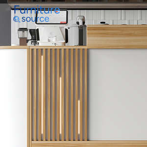 Elegante y moderno Escritorio de recepción de madera maciza, duradero, de alta calidad, para oficina, vestíbulo, armario de almacenamiento de la fábrica de muebles de Vietnam - Product Image 1