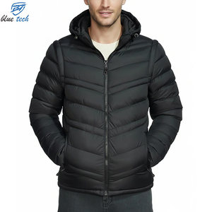 Chaqueta de Invierno para Hombre al por Mayor, Chaqueta Acolchada Ligera, Chaqueta con Capucha, Cálida, Resistente al Viento, Informal para Exteriores - Product Image 1