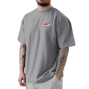 T-shirt surdimensionné personnalisé, coupe ample, mélange de coton, décontracté, streetwear d'été, épaules tombantes, manches courtes, t-shirts confortables - Product Image 1