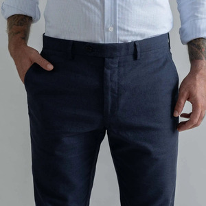 Custom <b>Mens</b> Canvas Chino Pants Mid Waist Regular Fit Lightweight Golf Trousers Apparel Factory Direct BD Export OEM Wholesale - Product Image 4