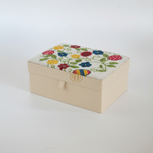 Premium NOORIMS AKBAR HANDICRAFTS Handmade Beaded Trinket <b>Box</b> <b>Floral</b> Top Jewelry Storage Case Decorative Gift <b>Box</b> for B2B - Product Image 1