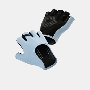<b>Half</b> Finger Gym Gloves PU Leather Weight Lifting Training Unisex Breathable Non <b>Slip</b> Fitness Wrist Support - Product Image 6