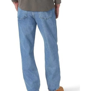 Pantalones Vaqueros Casuales de Pierna Recta para Hombre, Algodón de Peso Medio, Corte Regular, Color Sólido, Estilo Otoñal - Product Image 2