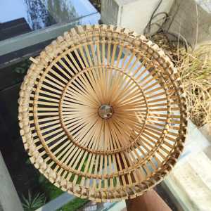 Handmade Bamboo Pendant Lamp with Woven Natural Rattan <b>Wicker</b> Lampshade Eco Friendly Ceiling Light OEM Supplier Vietnam - Product Image 5