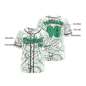 Maillot de baseball personnalisé avec logo, 100 % polyester, col en V, manches courtes, respirant, couleurs contrastées, vente en gros, vierge, unisexe, séchage rapide - Product Image 2