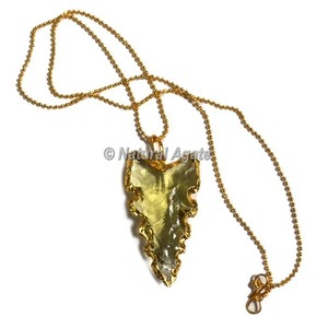 Collar de punta de flecha con forma de "estrella" de cristal azul; Comprar de ágata natural-Collar de punta de flecha - Product Image 2