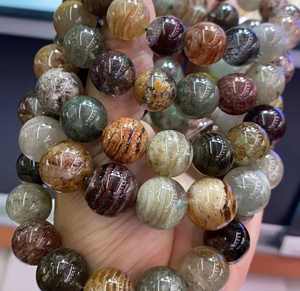 Quartz fantôme naturel multi-couche, Lodolite, Quartz de jardin, perles rondes en vrac pour la fabrication de bijoux et le bricolage - Product Image 4