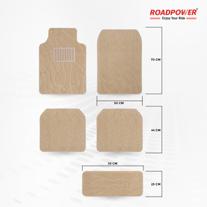 ROADPOWER (RP-MAT-188) Universal 5-Piece Premium Carpet Car <b>Floor</b> Mats For Front And Rear <b>Seats</b> Protects Vehicle From Dirt - Product Image 2