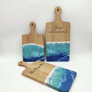 Planche à charcuterie en résine de bois Falak World Export avec effet océan pour la cuisine à domicile - Product Image 4
