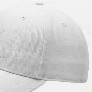 Casquette de baseball blanche à 6 panneaux, ajustable, unisexe, en sergé de coton, couleur unie, décontractée, pour adultes - Product Image 5