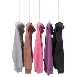 Sweats à capuche en coton personnalisés, effet délavé, légers, de qualité supérieure pour femmes - Product Image 3