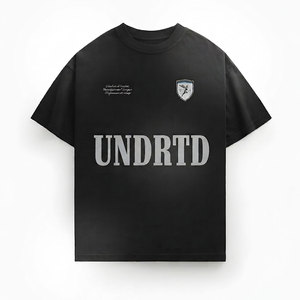 T-shirts délavés à l'acide pour hommes, imprimés sur mesure, streetwear décontracté, 100% coton, manches courtes, col rond, écologiques, séchage rapide, respirants - Product Image 2