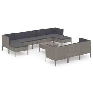 Ensemble de salon de jardin gris anthracite - Product Image 2