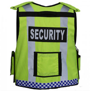เสื้อกั๊กสะท้อนแสงสำหรับเจ้าหน้าที่รักษาความปลอดภัย ชุดยูนิฟอร์มเพื่อความปลอดภัยในสถานที่ทำงาน เทปสะท้อนแสงแบบมองเห็นชัดเจน ผลิตจากโพลีเอสเตอร์ตาข่าย 100% สีและขนาดสามารถปรับแต่งได้ - Product Image 6