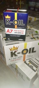 น้ำมันเครื่องรถยนต์ K-OIL A7 5W30/10W40 API SN ราคาสมเหตุสมผล มีจำหน่ายแบบ OEM สำหรับรถยนต์นั่งส่วนบุคคล (PCMO) - Product Image 3