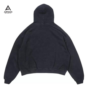 Sudadera con Capucha AIFRAN de 600 g/m², Estilo Vintage, Lavado a la Piedra, Corte Holgado, Streetwear, para Hombre - Product Image 4