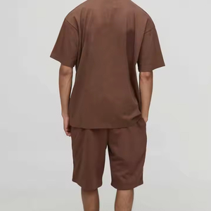 Custom Summer Jogging Suit Two Piece Short Set 100% Cotton Blank <b>T</b> <b>Shirt</b> and Shorts Shorts Sets For Online Selling - Product Image 2