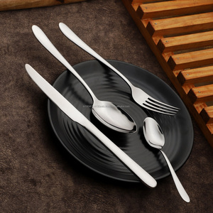 Juego de cubiertos/cubiertos de acero inoxidable de gracia brillante Grado 202/304 Cuchara brillante Tenedor y cuchillo Cuchara de bebé para mesa de comedor - Product Image 3