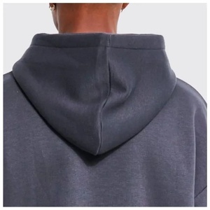 Men's Oversized Hooded Fleece Sweatshirt Solid Color Casual Pocket Design Regular Fit Autumn Wear 100% Cotton Knitted Style - Product Image 4