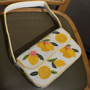 กระเป๋าคลัทช์ประดับลูกปัด ปักลายกุ้งก้ามกรามสีแดง สไตล์ทะเล สำหรับงานเลี้ยงตอนเย็น งานแต่งงาน ออกแบบพิเศษ หรูหรา แฟชั่น พกพาสะดวก - Product Image 1