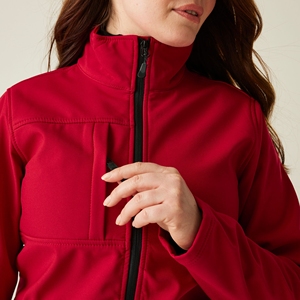 Chaqueta Softshell Personalizada para Mujer con Cuello Alto, Casual para Exteriores, Cierre Completo, Resistente al Viento, Bolsillos Utilitarios, Ligera y de Alto Rendimiento - Product Image 3