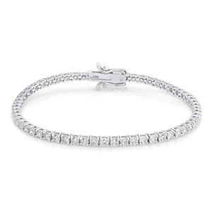 3.30CTW Round Lab Grown Diamond Tennis <b>Bracelet</b> 9K White Gold Classic Prong Set Fine Jewelry Wholesale - Product Image 1