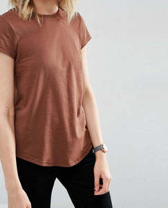 Camiseta de Verano para Mujer con Lavado Ácido, de Alta Calidad, Gruesa y Pesada, Personalizable, Oversize, Lisa, Servicio OEM - Product Image 4