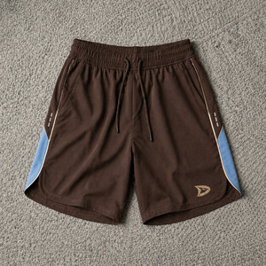 Pantalones Cortos Deportivos para Hombre, Color Marrón Cacao, 100% Poliéster, Cintura Elástica, para Pickleball, Secado Rápido, Rendimiento Atlético - Product Image 1