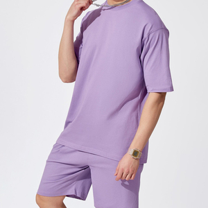 Men's Summer Breathable Quick Dry Comfortable Customizable High Quality <b>Knitted</b> Cotton Streetwear Two-Piece <b>Set</b> Short Sleeve - Product Image 5