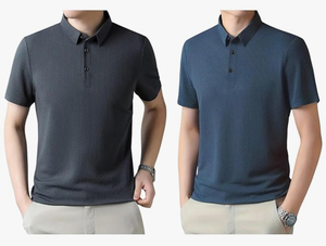 Camiseta de Hombre para Verano, Casual, de Manga Corta, Transpirable, Cómoda, Corte Regular, Ecológica, de Secado Rápido, Mezcla de Algodón Sólido, para Uso Diario - Product Image 3