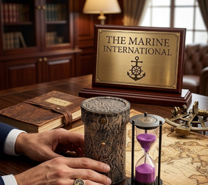 นาฬิกาทราย Marine International TM16031 สไตล์อาร์ตเดโค ตัวเรือนทรงกระบอกทำจากโลหะผสมสังกะสี ทรายสีชมพู งานแฮนด์เมด นาฬิกาตกแต่งสำหรับวันครบรอบ - Product Image 1
