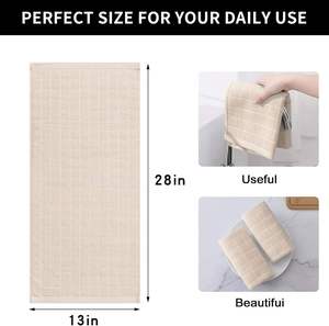 Serviettes de cuisine en coton super absorbantes, écologiques, de qualité export, chiffons de nettoyage ménager multi-usages, torchons tissés à séchage rapide - Product Image 5