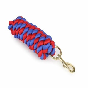 Premium Quality Hand Braided Dual Color Nylon Horse Lead Rope with Nickel Plated Brass <b>Snap</b> <b>Hook</b> - Product Image 5