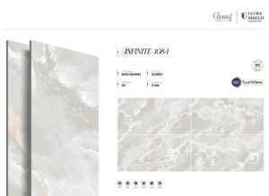 Carreaux de porcelaine brillants de luxe pour l'exportation, 800x1600, 1200x1800, 750x1500 mm, dalles de luxe pour intérieur moderne - Product Image 5