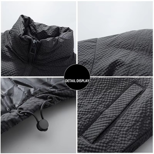 Veste d'hiver décontractée pour homme, 100% duvet, écologique, séchage rapide, respirante, épaisse, fermeture éclair, haute qualité, personnalisable, vente en gros - Product Image 6
