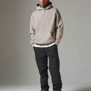 <b>Men's</b> Navy Blue Hooded Sweatshirt Regular Fit Cotton Fleece Casual <b>Pullover</b> with Front Pocket Autumn Wear <b>Men</b> Hoodies For sale - Product Image 4