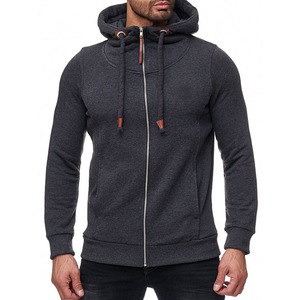 Sweat à capuche zippé pour homme, coupe ajustée, chaud pour l'hiver, coupe-vent, fermeture éclair, coutures robustes. - Product Image 1