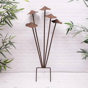 Juego de Estacas de Jardín con Forma de Hongo de Hierro Rústico, Escultura Decorativa de Metal para Jardín y Césped - Product Image 6