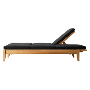 Oferta Especial: Tumbona Doble de Lujo The Ritz-Carlton, Moderna, de Madera, para Exteriores, con Cojín Negro y Respaldo Ajustable, Premium - Product Image 3