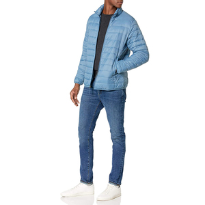Men's High Quality Puffer <b>Jacket</b> Customizable Logo Long Sleeves Stand Collar-Canvas Fabric for <b>Winter</b> Latest Streetwear - Product Image 2