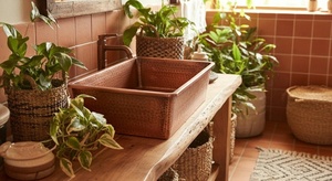 copper <b>basin</b> fine finishing copper sink smooth polished copper <b>basin</b> glossy shine copper sink elegant polish copper <b>basin</b> - Product Image 3