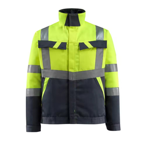 <b>Men</b> High Visibility Waterproof <b>Reflective</b> Safety <b>Jacket</b> Outdoor Sports Stand Collar OEM Service High Quality Protection - Product Image 6