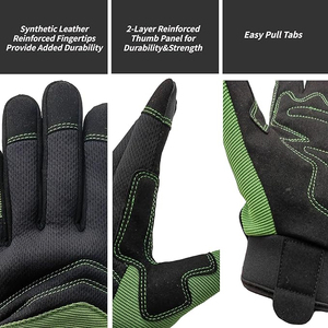 Guantes de Mecánico con Interior de Cuero Sintético, Correa de Fácil Extracción Personalizada, Equipo de Protección - Product Image 5